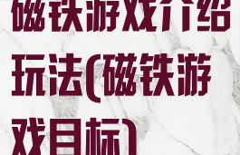 磁铁游戏介绍玩法(磁铁游戏目标)