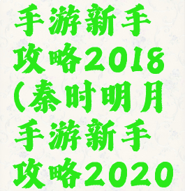 秦时明月手游新手攻略2018(秦时明月手游新手攻略2020)