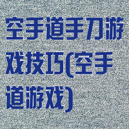 空手道手刀游戏技巧(空手道游戏)