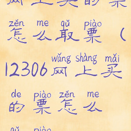 网上买的票怎么取票(12306网上买的票怎么取票)