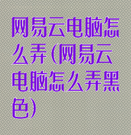 网易云电脑怎么弄(网易云电脑怎么弄黑色)
