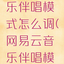 网易云音乐伴唱模式怎么调(网易云音乐伴唱模式怎么开)