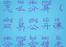 网易公开课怎么分屏(网易公开课分屏会被老师发现吗)