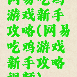 网易吃鸡游戏新手攻略(网易吃鸡游戏新手攻略视频)