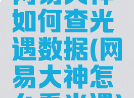 网易大神如何查光遇数据(网易大神怎么看光遇)