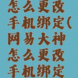 网易大神怎么更改手机绑定(网易大神怎么更改手机绑定手机号)