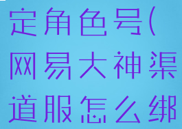 网易大神渠道服怎么绑定角色号(网易大神渠道服怎么绑定角色2021)