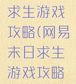 网易末日求生游戏攻略(网易末日求生游戏攻略大全)