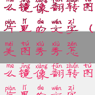 美图秀秀怎么镜像翻转图片里的文字(美图秀秀怎么镜像翻转图片里的文字呢)