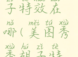 美图秀秀胡子特效在哪(美图秀秀胡子特效在哪)