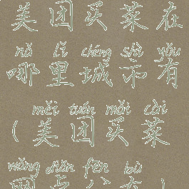 美团买菜在哪里城市有(美团买菜网点分布)