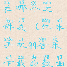 红米qq音乐下载的歌曲在哪个文件夹(红米手机qq音乐下载的歌曲在哪个文件夹)