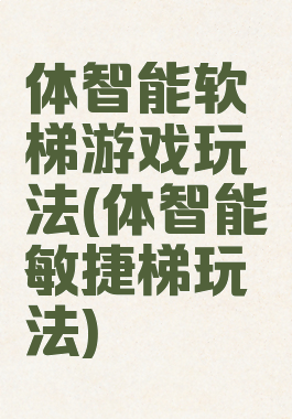 体智能软梯游戏玩法(体智能敏捷梯玩法)