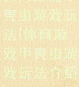 体育游戏甲壳虫游戏玩法(体育游戏甲壳虫游戏玩法介绍)