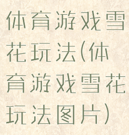 体育游戏雪花玩法(体育游戏雪花玩法图片)