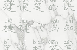 为知笔记创建便笺的快捷键(为知笔记标签怎么用)