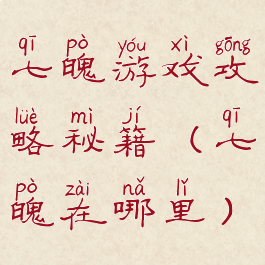 七魄游戏攻略秘籍(七魄在哪里)