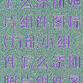 万能小组件怎么添加照片组件图标(万能小组件怎么添加照片组件图标呢)