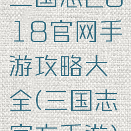 三国志2018官网手游攻略大全(三国志官方手游)
