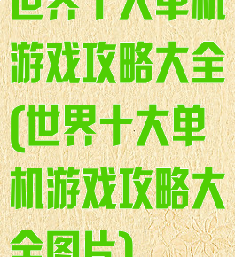 世界十大单机游戏攻略大全(世界十大单机游戏攻略大全图片)