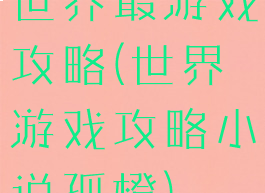 世界最游戏攻略(世界游戏攻略小说孤橙)