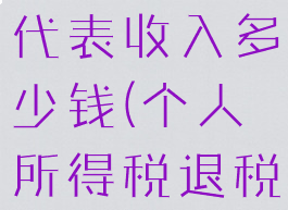 个人所得税退税3000代表收入多少钱(个人所得税退税300元是什么水平)