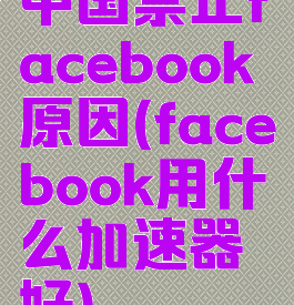 中国禁止facebook原因(facebook用什么加速器好)
