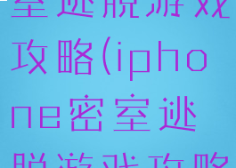 中文苹果密室逃脱游戏攻略(iphone密室逃脱游戏攻略)