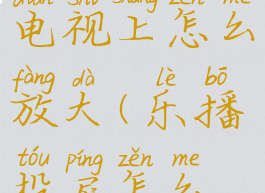 乐播投屏在电视上怎么放大(乐播投屏怎么放大图片)