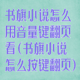 书旗小说怎么用音量键翻页看(书旗小说怎么按键翻页)