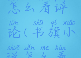 书旗小说怎么看评论(书旗小说怎么看简介)