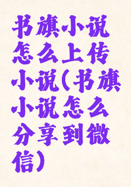 书旗小说怎么上传小说(书旗小说怎么分享到微信)