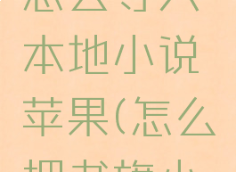 书旗小说怎么导入本地小说苹果(怎么把书旗小说导出来)