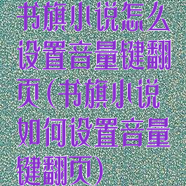 书旗小说怎么设置音量键翻页(书旗小说如何设置音量键翻页)