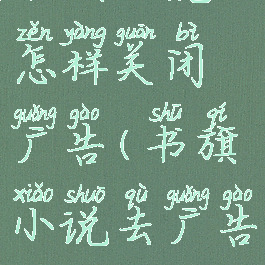 书旗小说怎样关闭广告(书旗小说去广告教程)