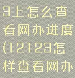 交管12123上怎么查看网办进度(12123怎样查看网办进度)