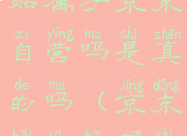 京东百亿补贴属于京东自营吗是真的吗(京东百亿补贴是正品吗)