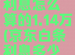 京东白条利息怎么算的1.14万(京东白条利息多少钱)