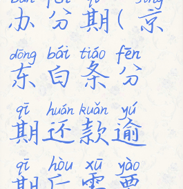 京东白条逾期了怎么办分期(京东白条分期还款逾期后需要全额还清吗)