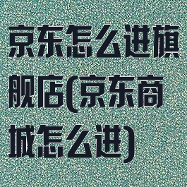 京东怎么进旗舰店(京东商城怎么进)