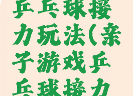 亲子游戏乒乓球接力玩法(亲子游戏乒乓球接力玩法视频)