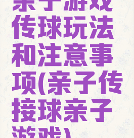 亲子游戏传球玩法和注意事项(亲子传接球亲子游戏)