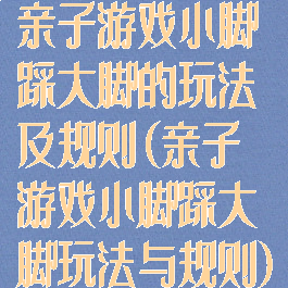 亲子游戏小脚踩大脚的玩法及规则(亲子游戏小脚踩大脚玩法与规则)