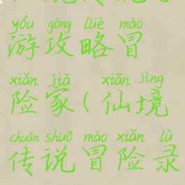 仙境传说手游攻略冒险家(仙境传说冒险录)