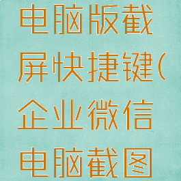 企业微信电脑版截屏快捷键(企业微信电脑截图快捷键)