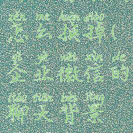 企业微信聊天背景图怎么换掉(企业微信的聊天背景是所有人可见吗)