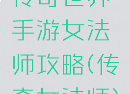 传奇世界手游女法师攻略(传奇女法师)