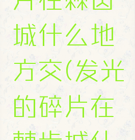 发光的碎片在棘齿城什么地方交(发光的碎片在棘齿城什么地方交)