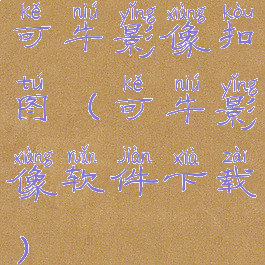 可牛影像扣图(可牛影像软件下载)