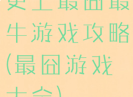 史上最囧最牛游戏攻略(最囧游戏大全)